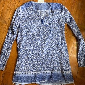 Blue h&m tunic shirt